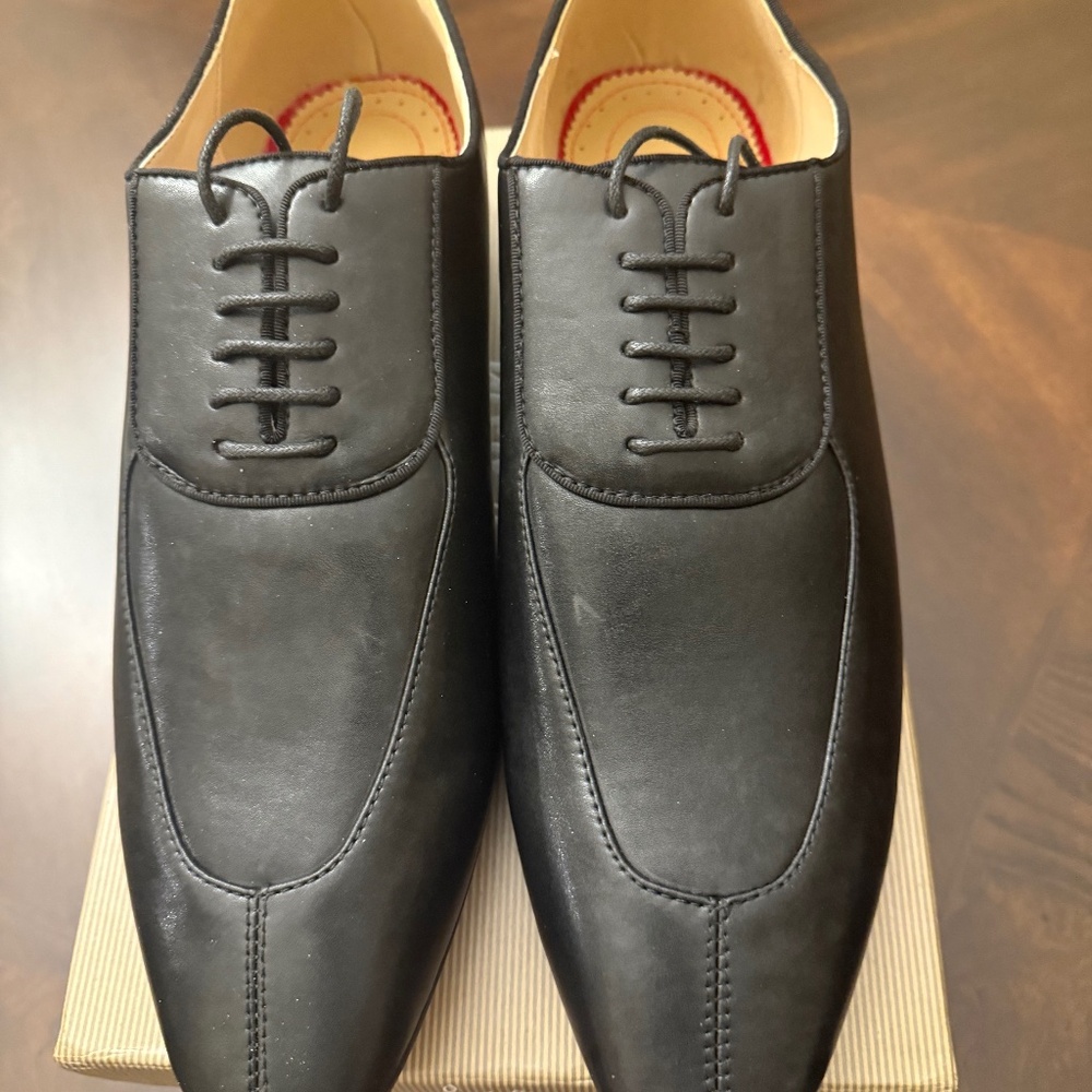 NEW/AUTHENTIC - Christian Louboutin Luxury Men’s Black Leather Dress Shoes - Picture 4 of 17